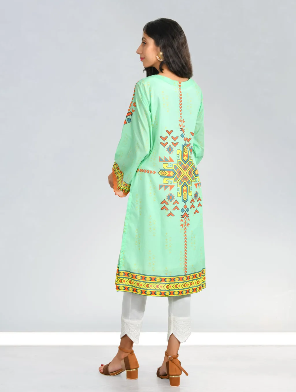 1 Pcs Stitched Printed Lawn Shirt DRL-580