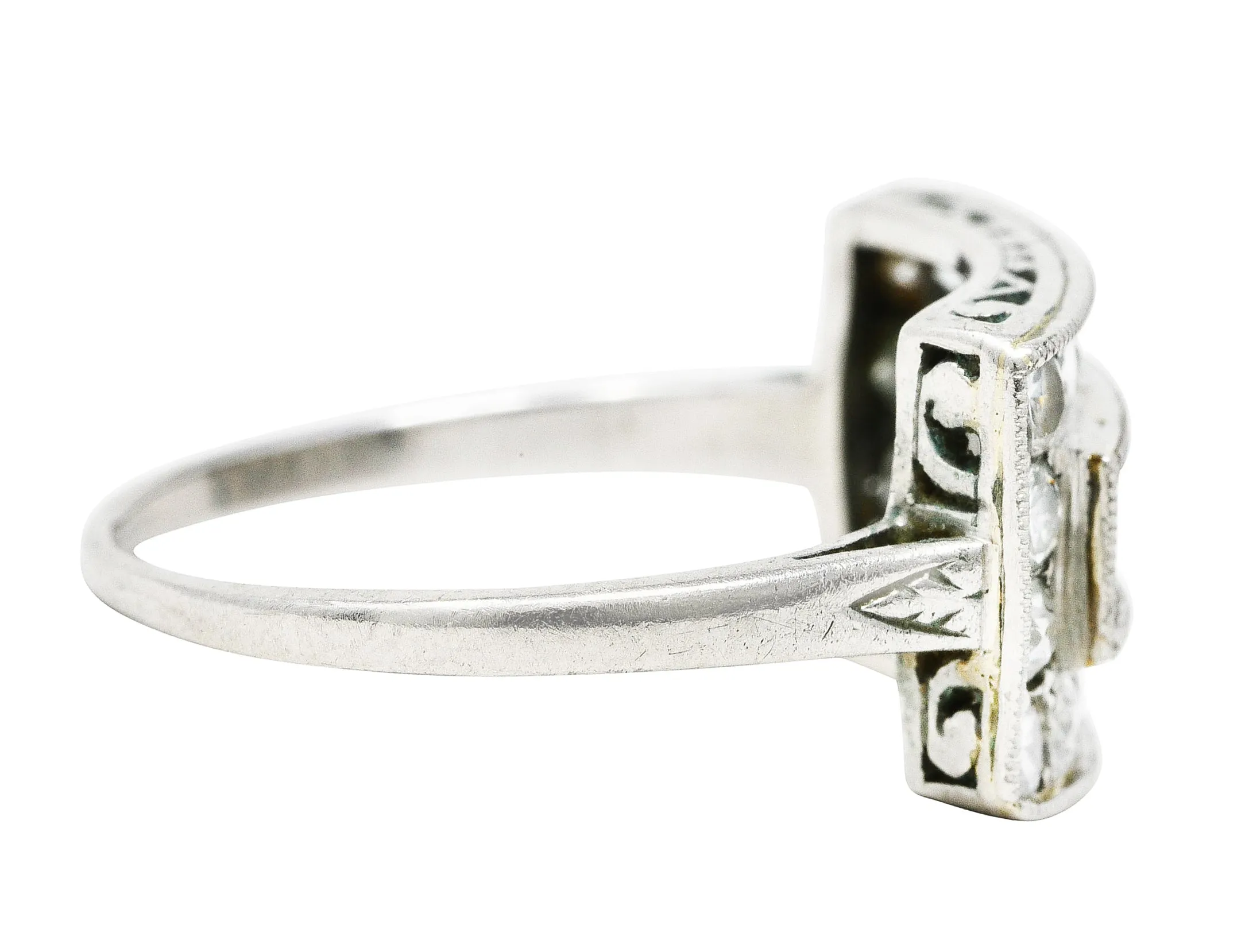 1930's Art Deco 1.25 CTW Diamond Platinum Dinner Ring