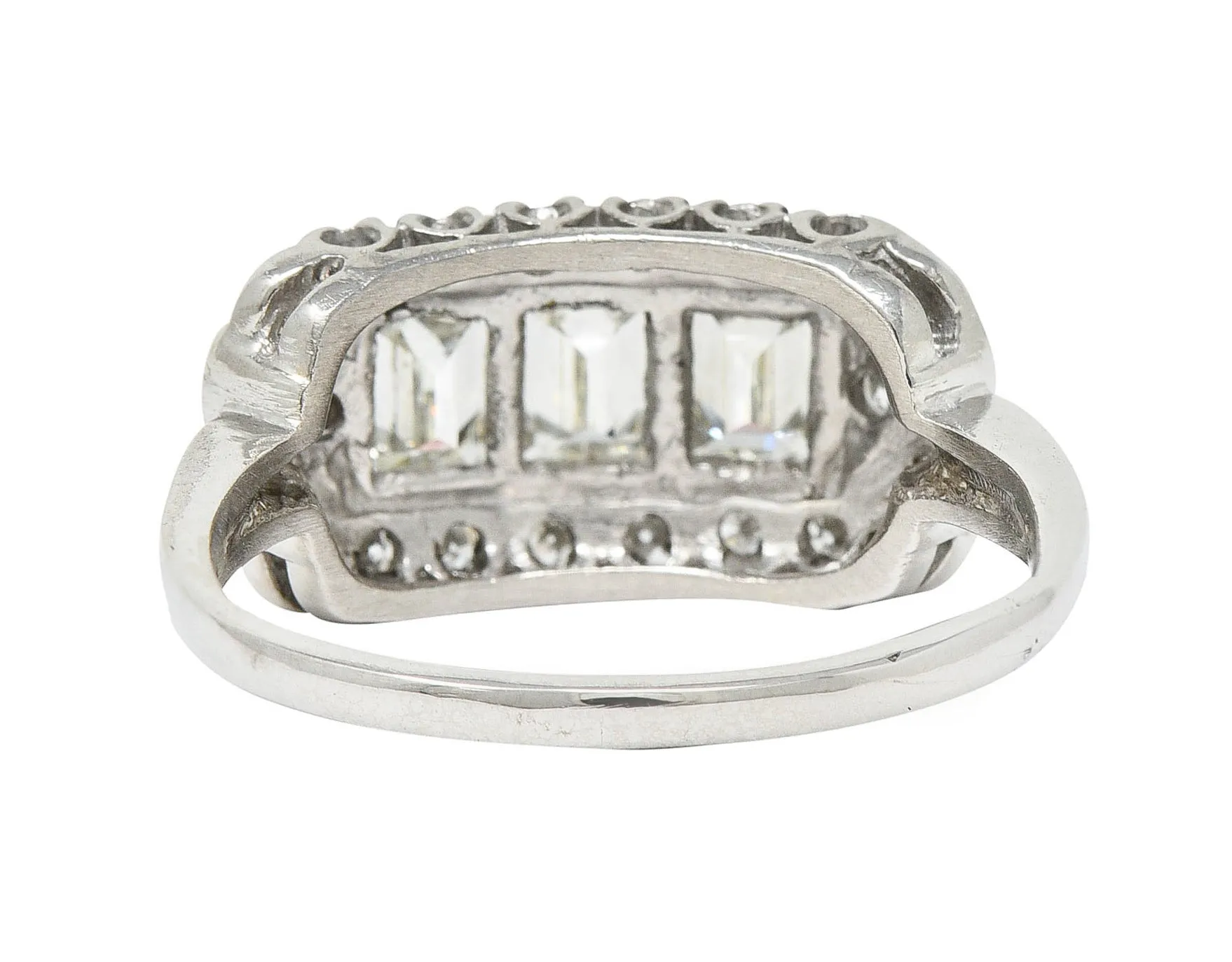 1950's Mid-Century 2.00 CTW Diamond Platinum Dinner Ring