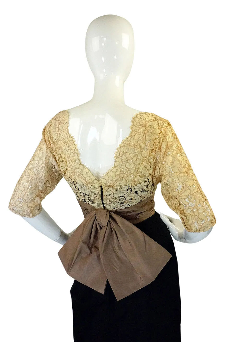 1950s Nathan Strong Silk & Lace Dress