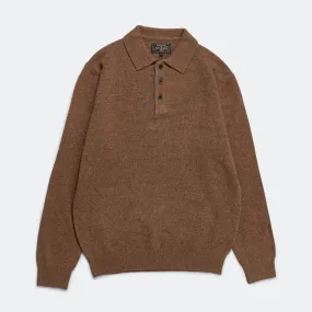 9G Knit Polo - Brown