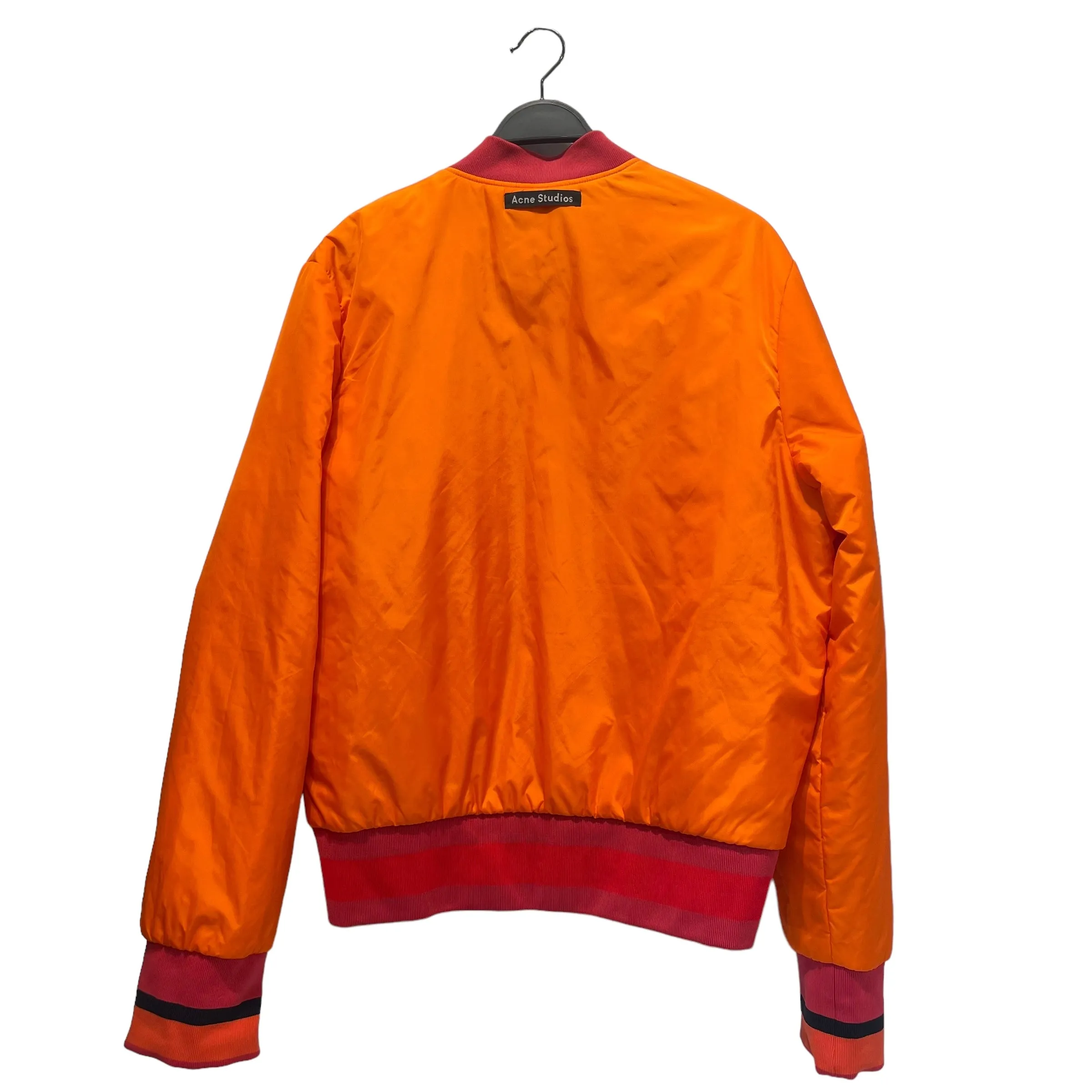 Acne Studios/Blouson/L/Nylon/RED/No Collar/reversable orange inside