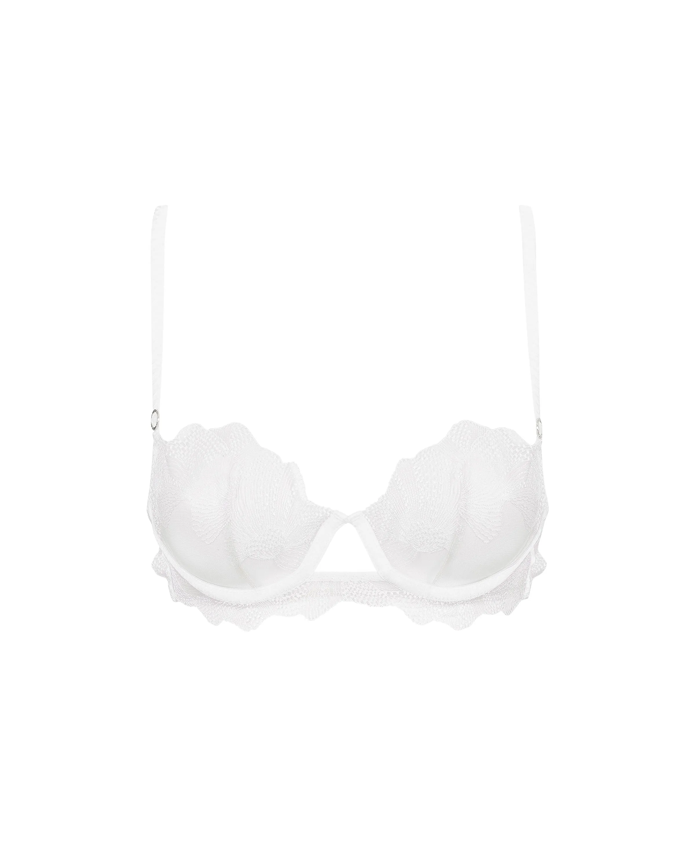 Adeline Wired Bra White/Sheer