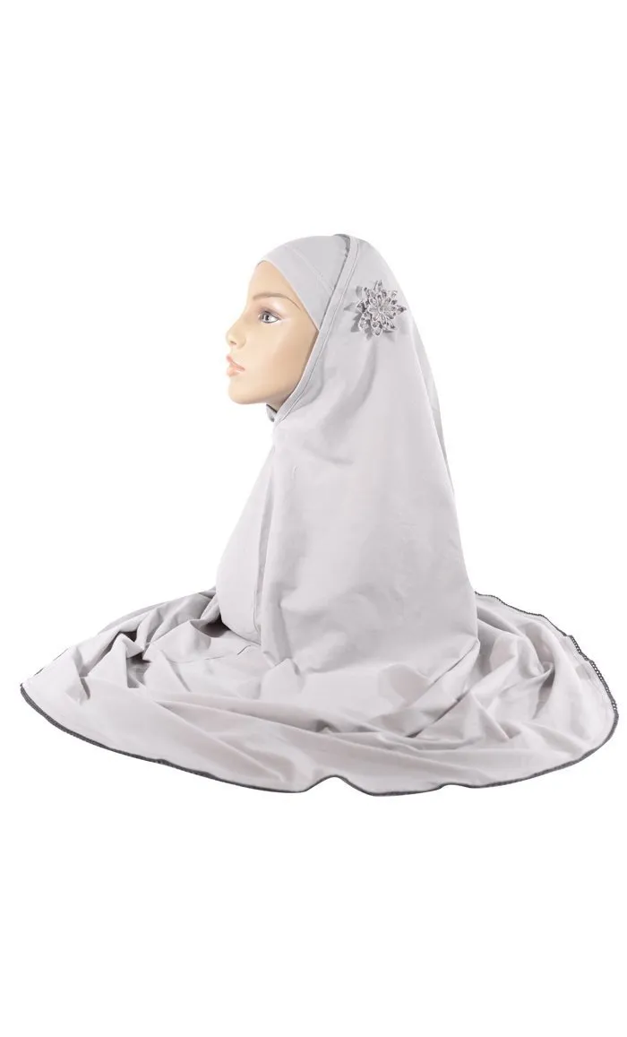 Al-Amairah 3D Floral Applique Work Hijab Stole