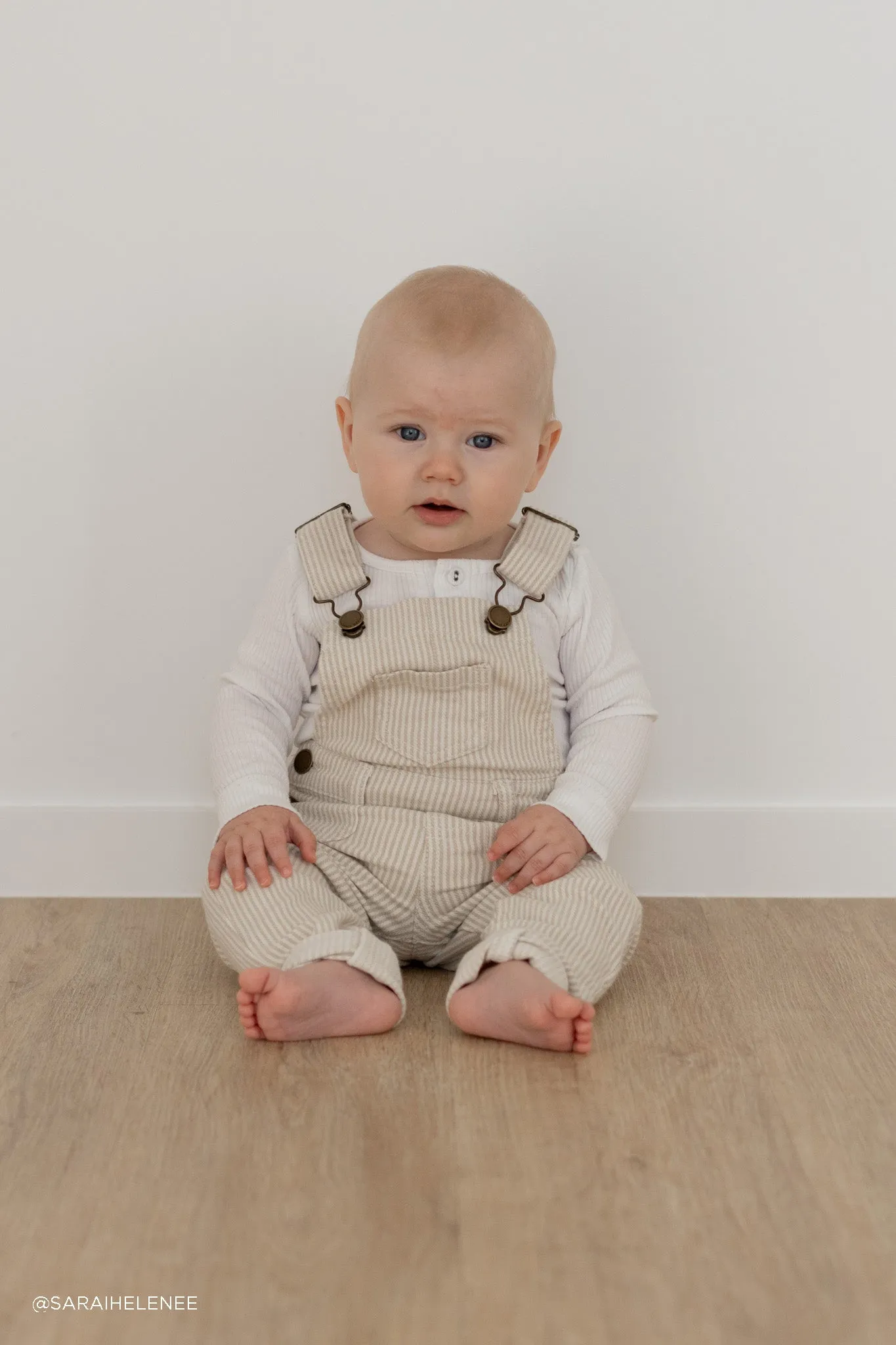 Arlo Twill Overall - Soft Clay/Stucco Stripe