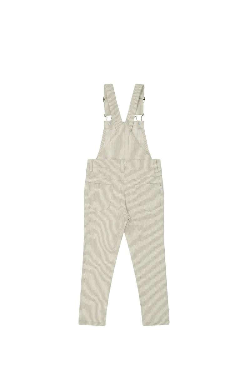 Arlo Twill Overall - Soft Clay/Stucco Stripe