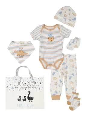 Baby Boys 0-9M New Here Bodysuit and Joggers with Hat Gift Set