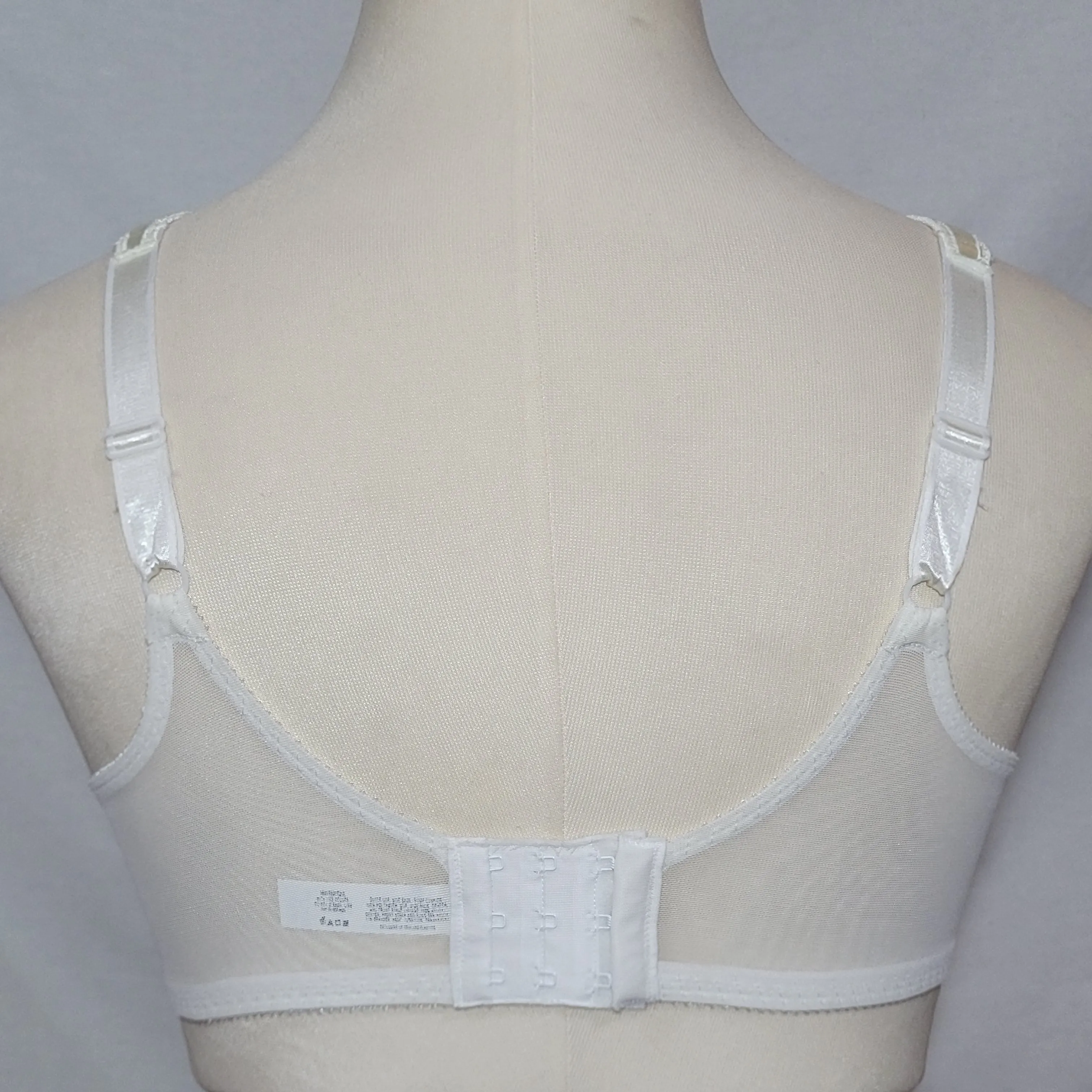 Bali 3562 Satin Tracings Underwire Bra 38C White NEW WITH TAGS