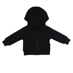 Bamboo Jersey Hooded Jacket in Midnight