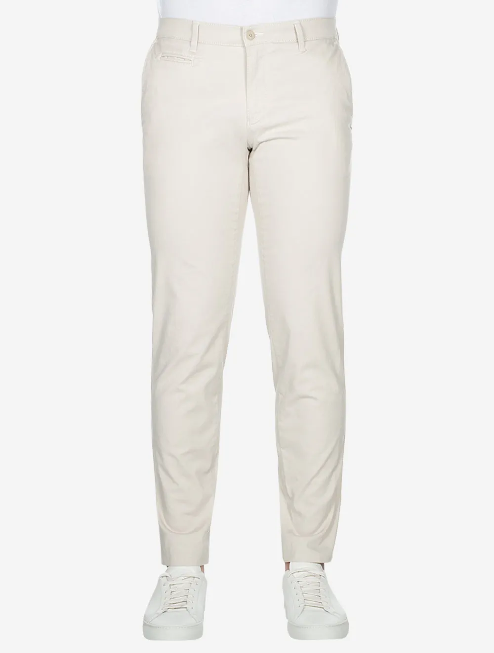 Beige Fabio Cotton Trousers