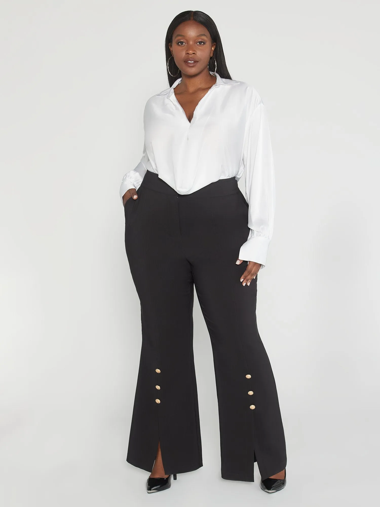 Bernadette Split Hem Flare Leg Pants