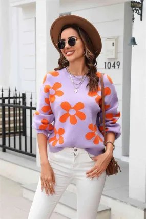 Blossom Dreams Floral Print Sweater