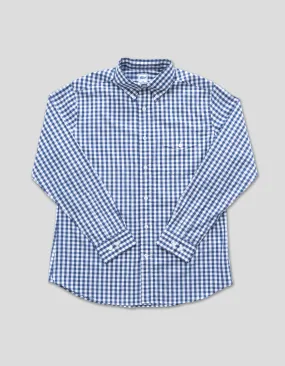 BLUE GINGHAM LONG SLEEVE SHIRT