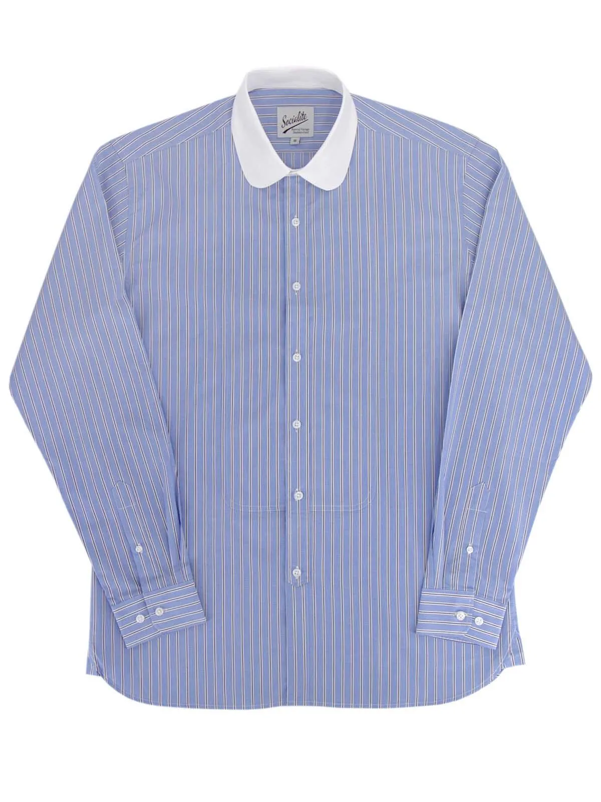 Blue Stripe 1940s Deluxe Club Collar Beaumont Shirt