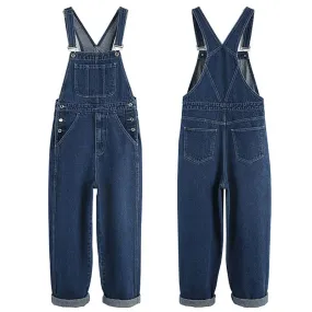 BONSIR  -  Men's Bib Jeans Straight Denim Jumpsuit Fashion Suspenders Hip-hop Overalls Pants Plus Size 5XL