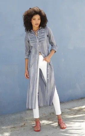 Brushstroke Denim Shirt Dress