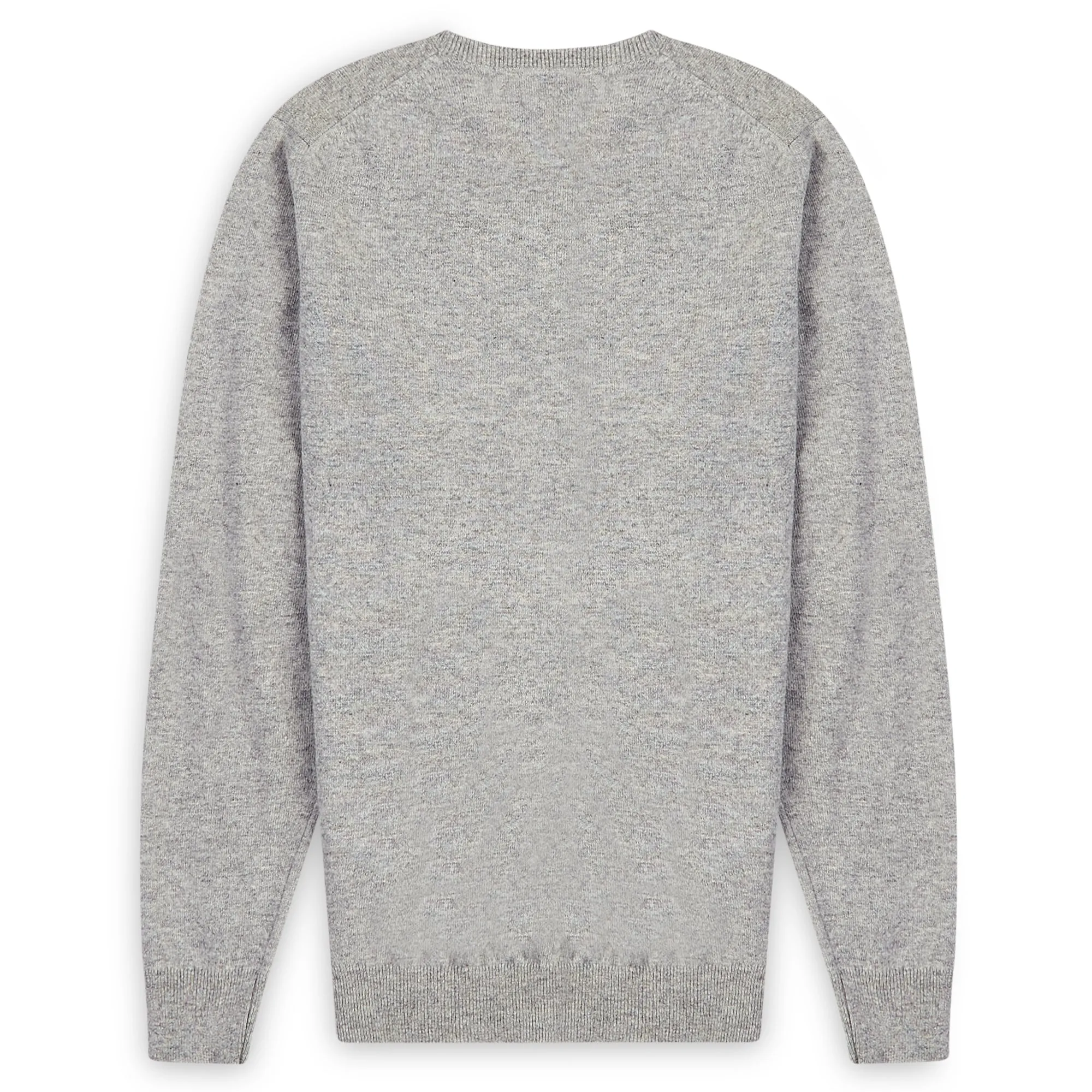 Burrows & Hare Scottish Lambs Wool Crew Neck Jumper - Silver