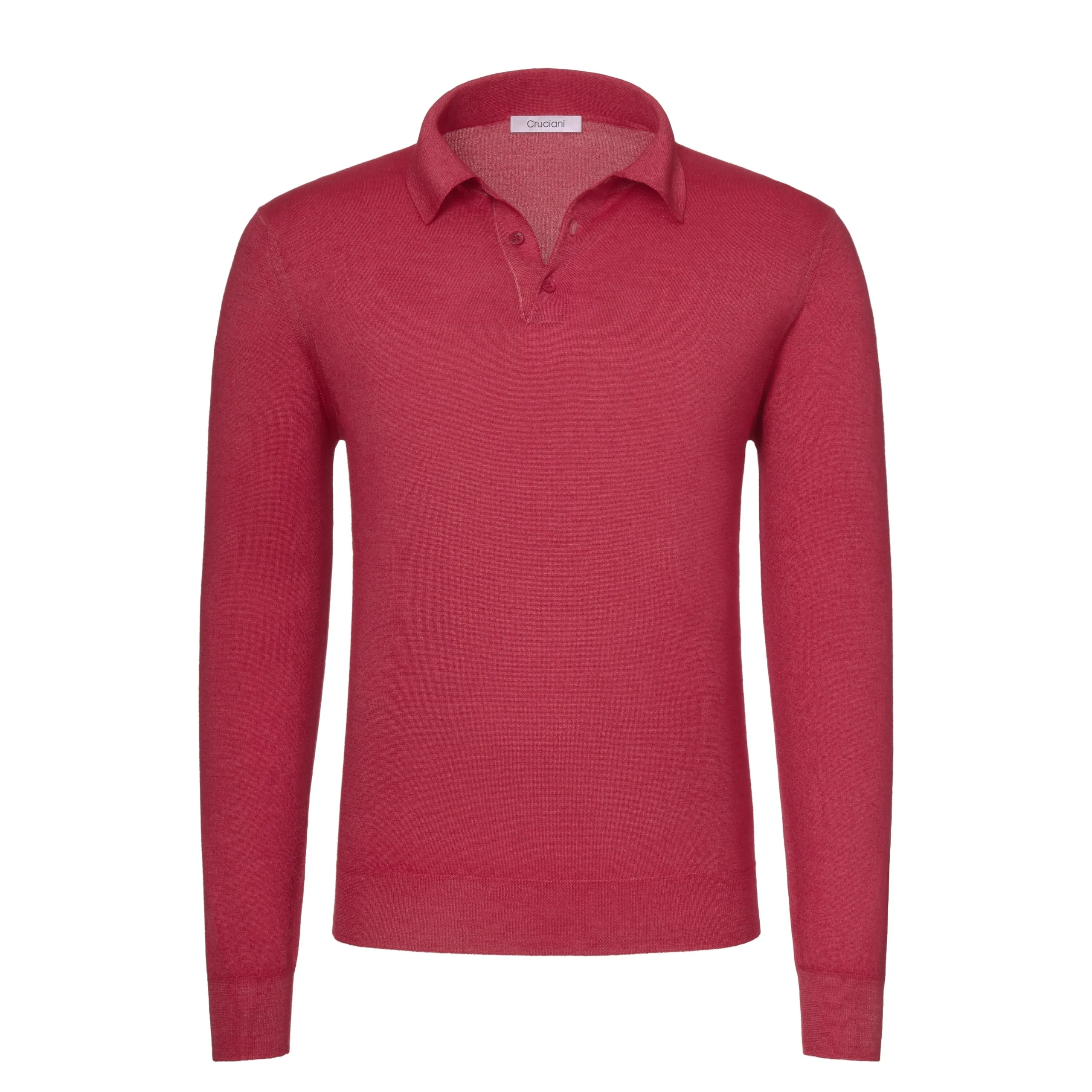 Cashmere and Silk Sweater Polo Shirt in Lollipop