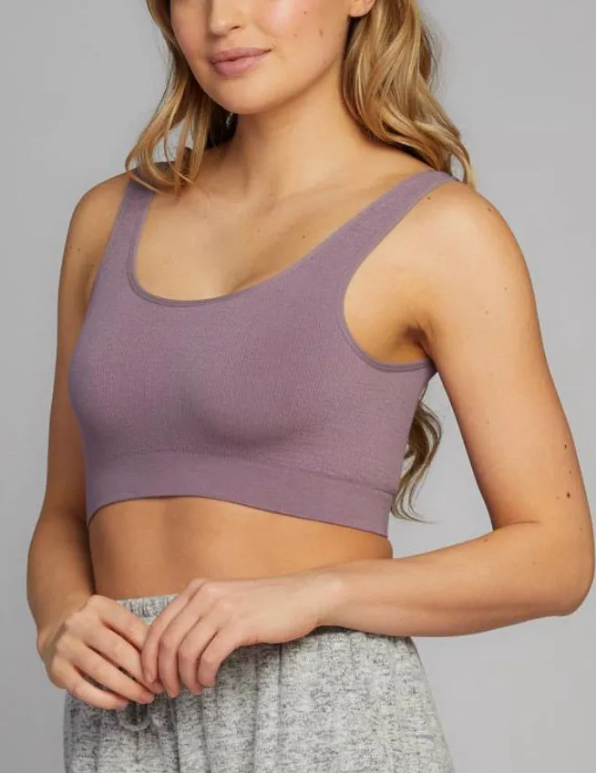 C'EST MOI BAMBOO BACK V RIBBED BRALETTE