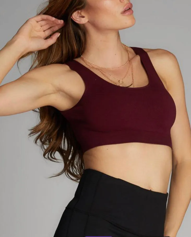 C'EST MOI BAMBOO BACK V RIBBED BRALETTE