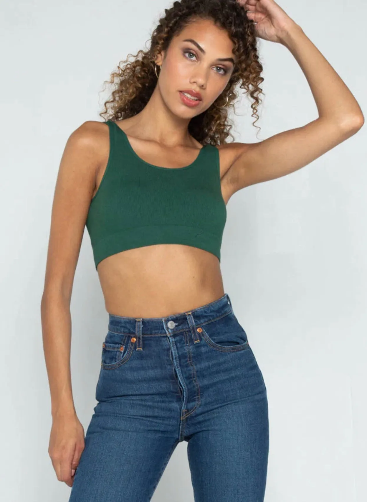 C'EST MOI BAMBOO BACK V RIBBED BRALETTE