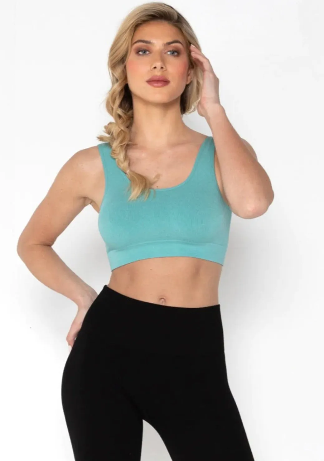 C'EST MOI BAMBOO BACK V RIBBED BRALETTE