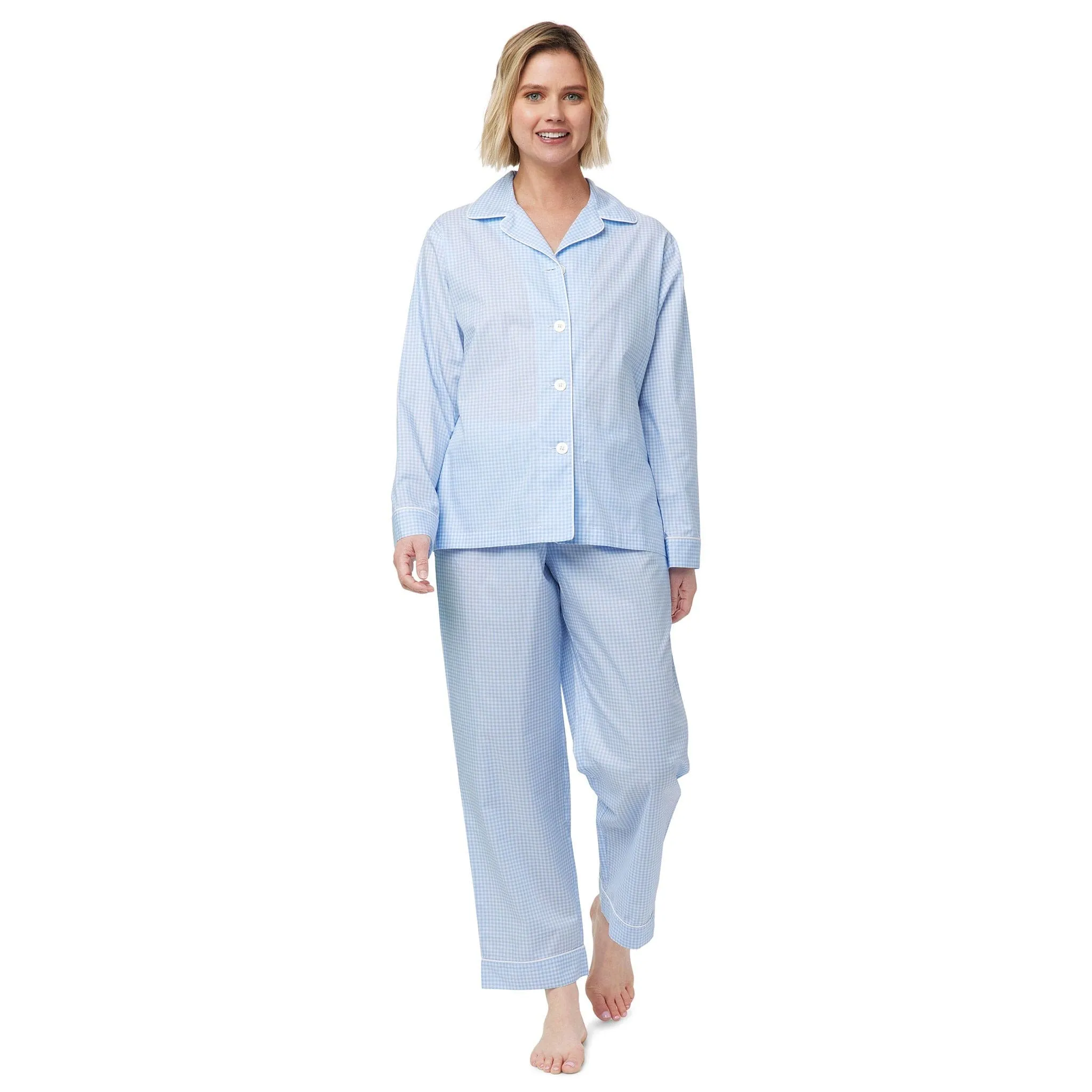 Classic Gingham Luxe Pima Pajama - Blue