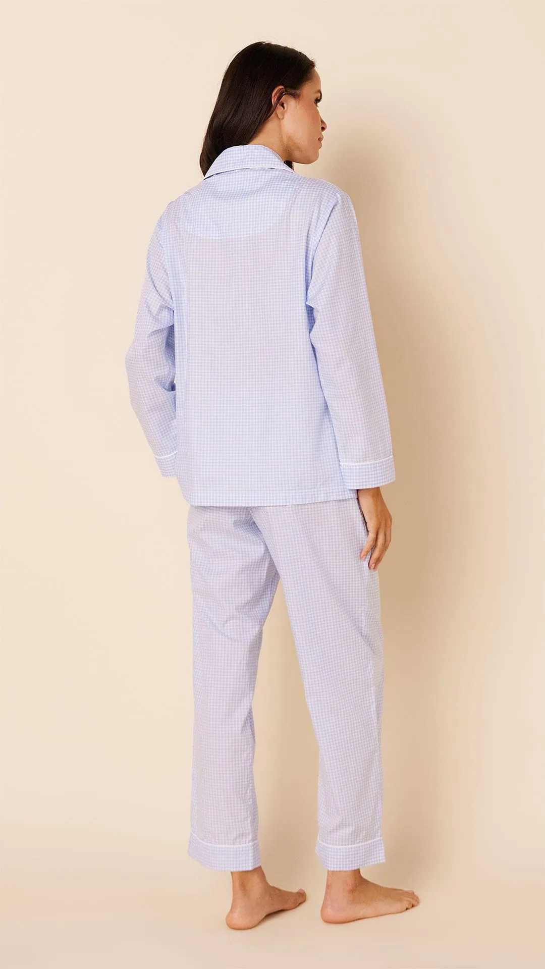 Classic Gingham Luxe Pima Pajama - Blue