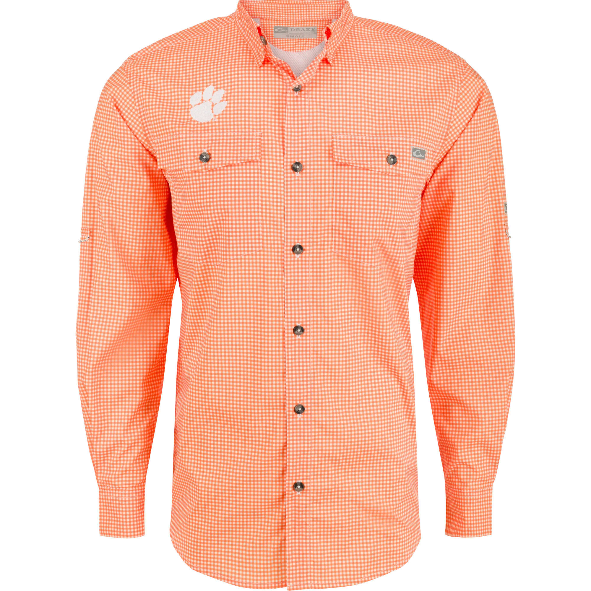 Clemson Frat Gingham Long Sleeve Shirt