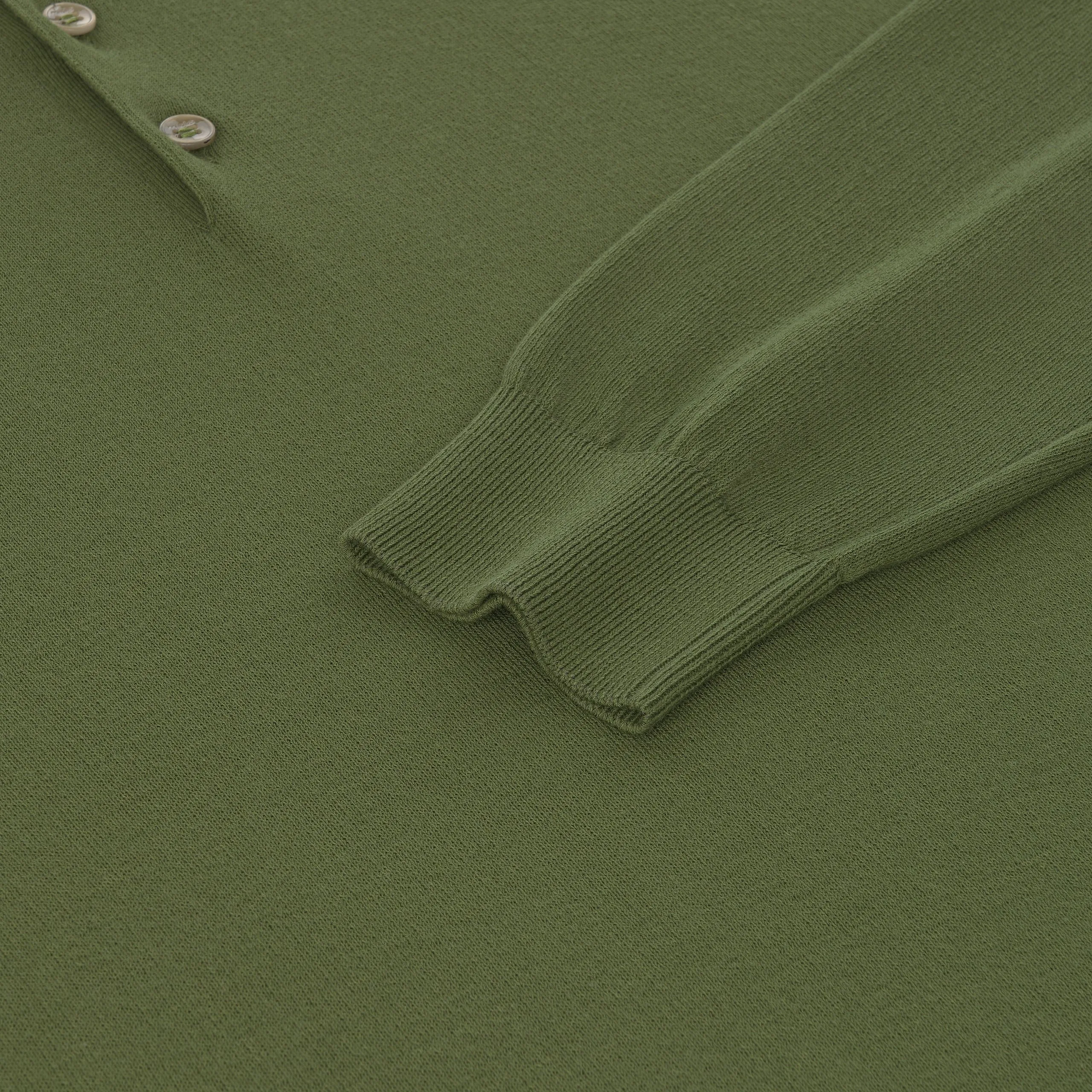 Cotton Polo Shirt in Green