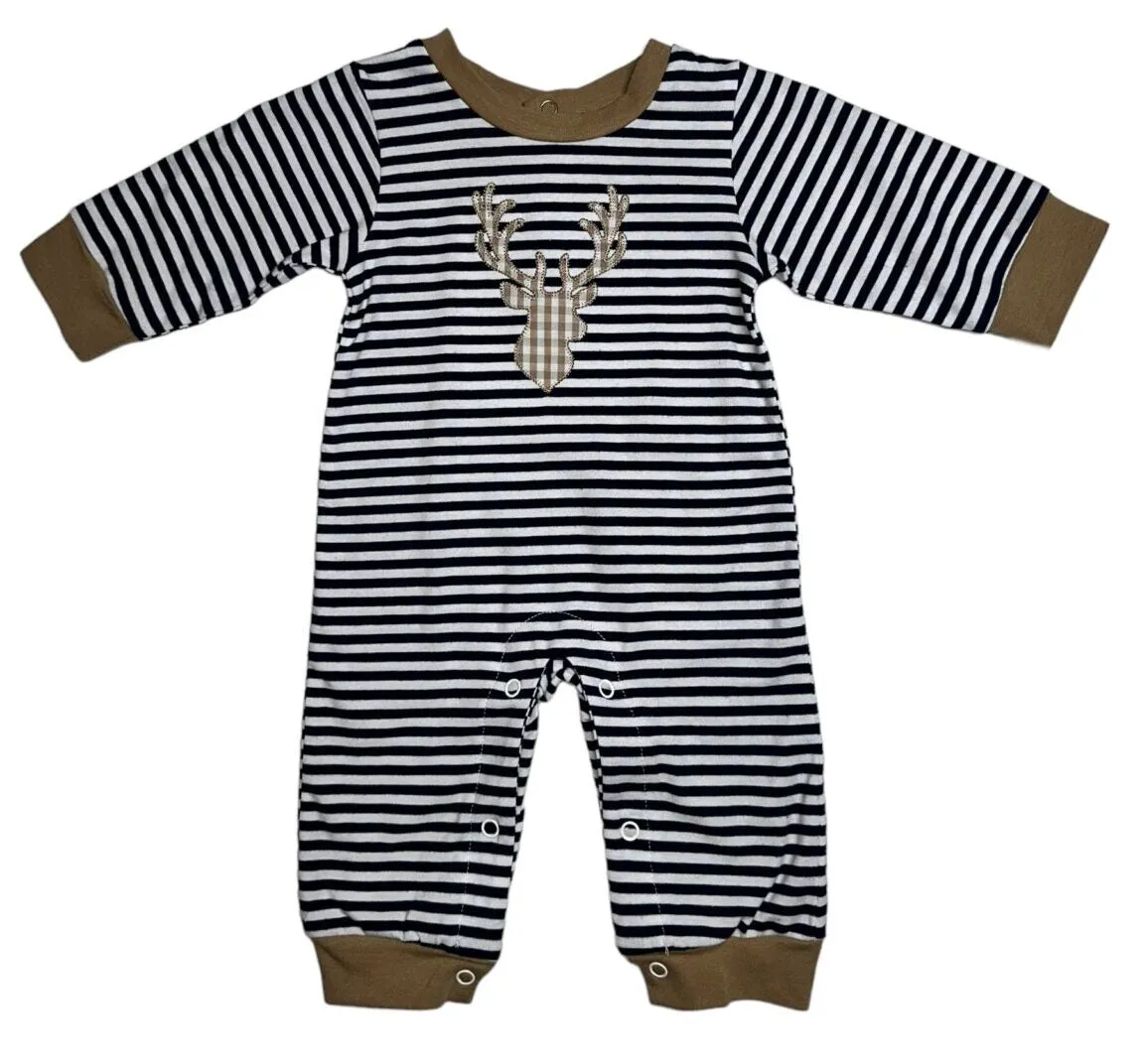 Deer Applique Boys Jogger Set