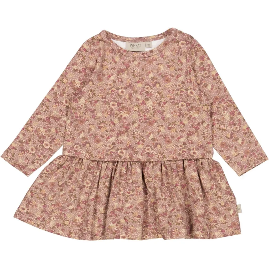 Dress Astrid - rose snow flowers