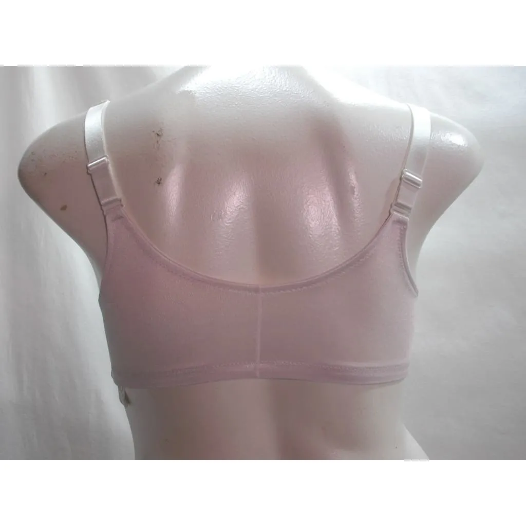 Dynashape Intima 6696 Satin Front Close Wire Free Posture Bra 36B White