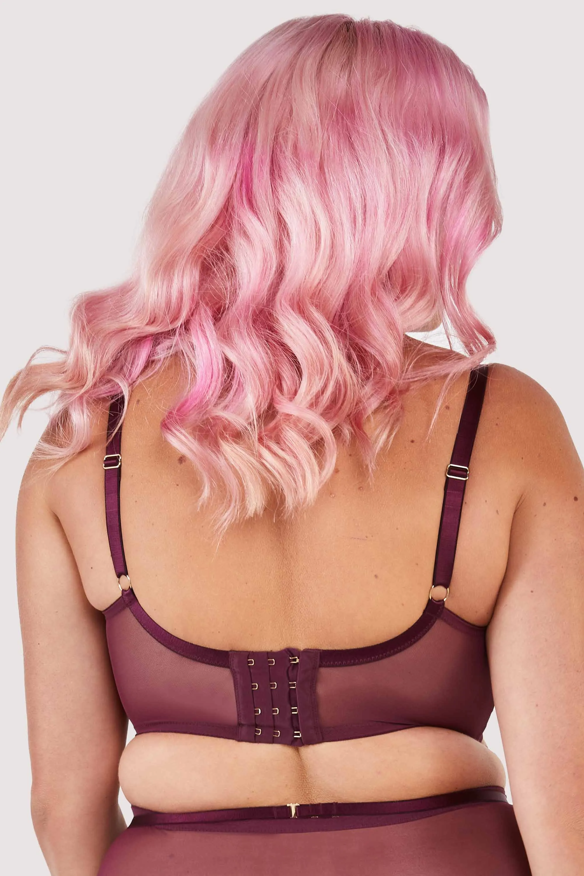 Eddie Wine Crossover Balconette Bra