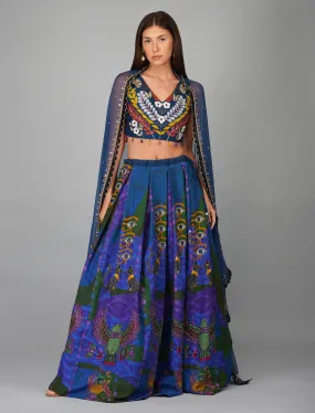 EGYPTIAN PRINT LEHENGA SET