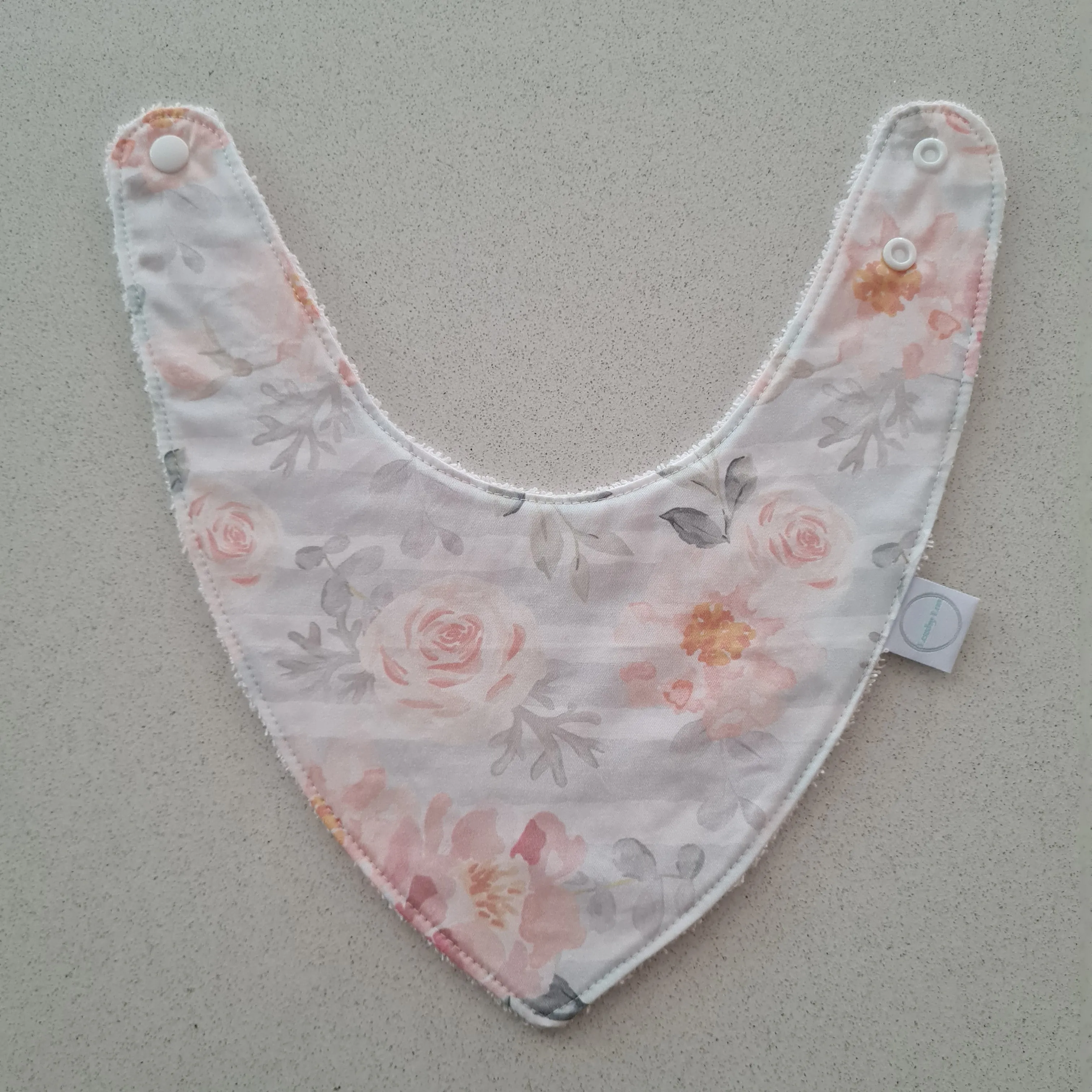 Floral Stripe Bib