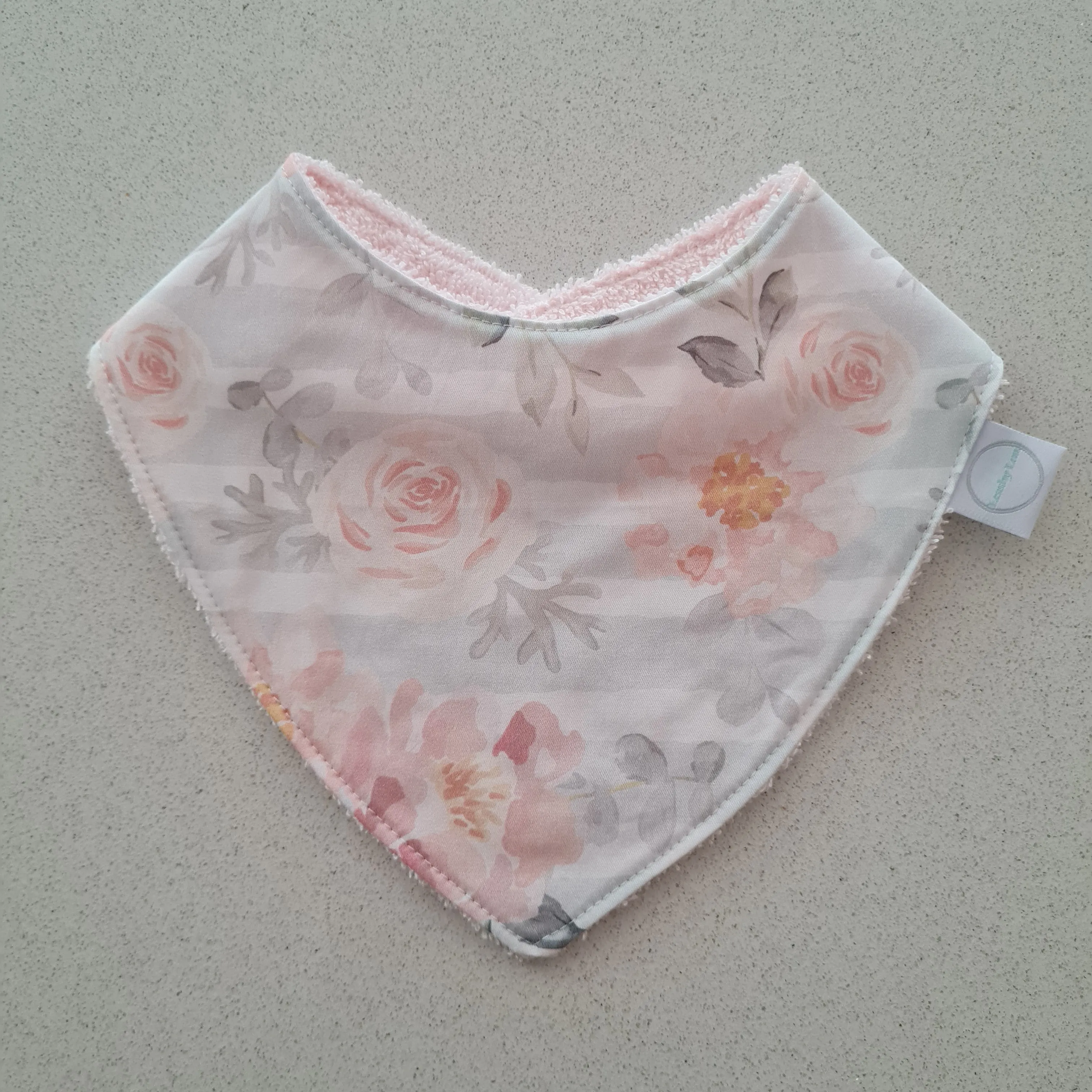 Floral Stripe Bib