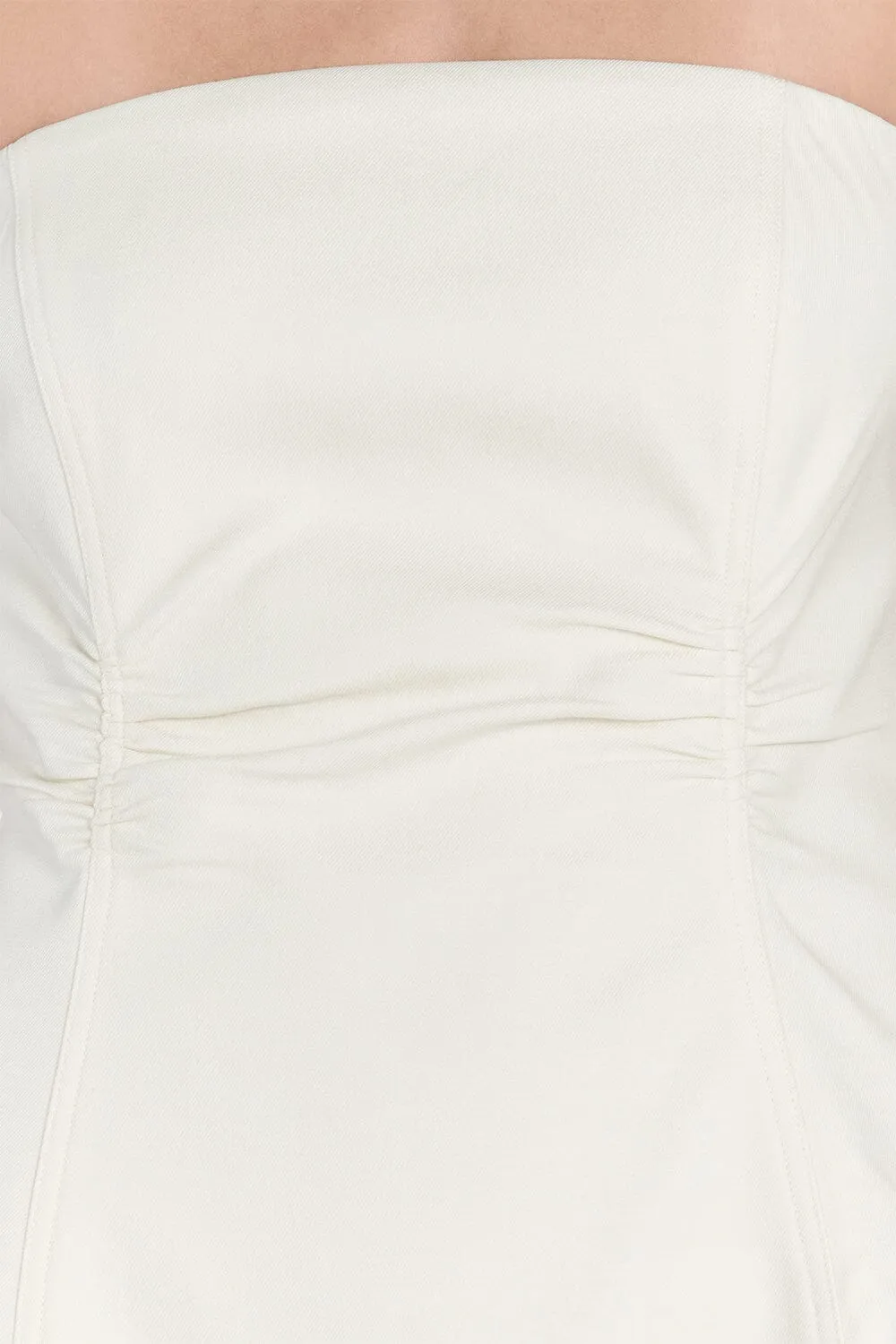 FRANCES CREAM STRAPLESS MINI DRESS