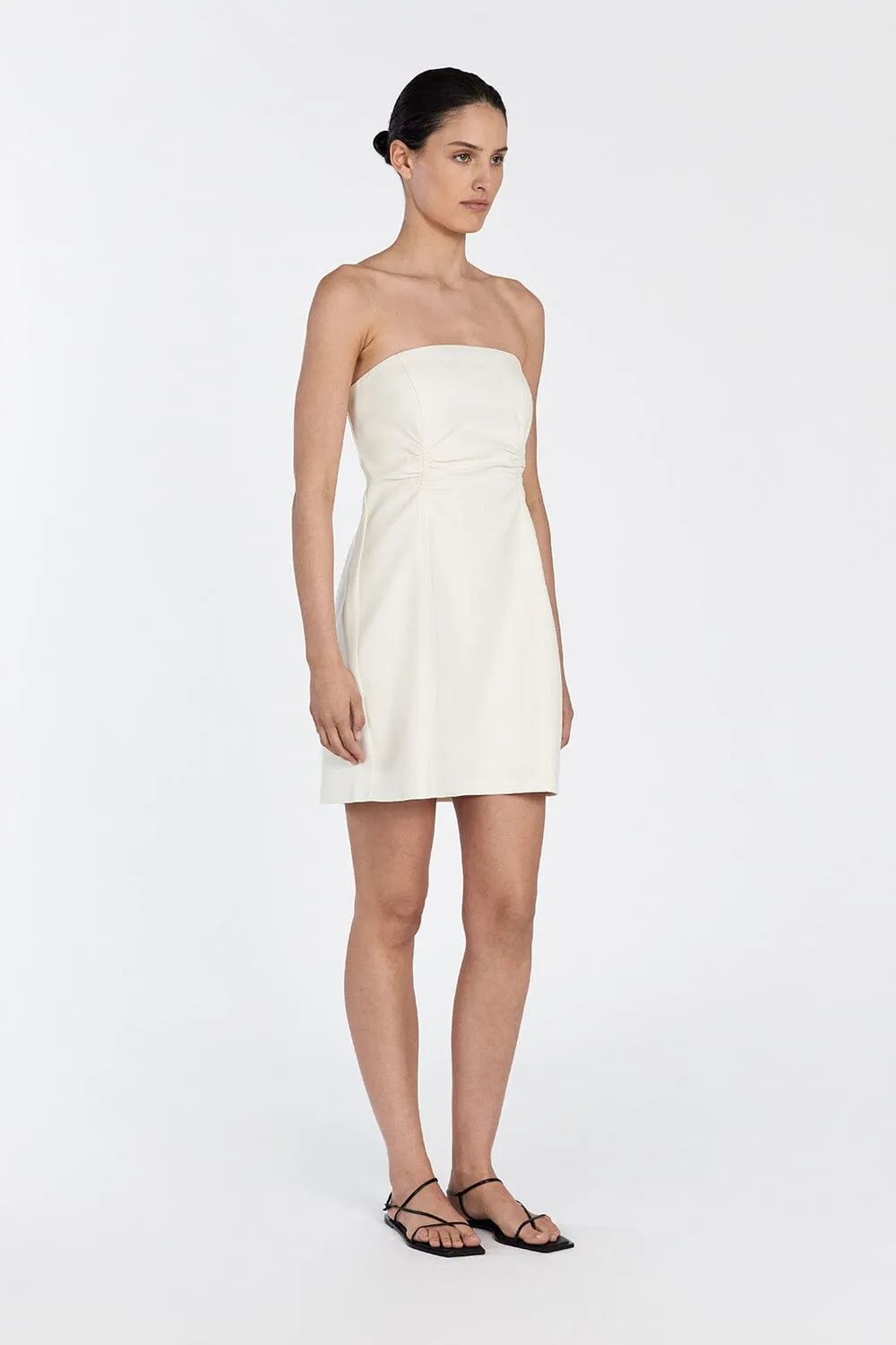 FRANCES CREAM STRAPLESS MINI DRESS