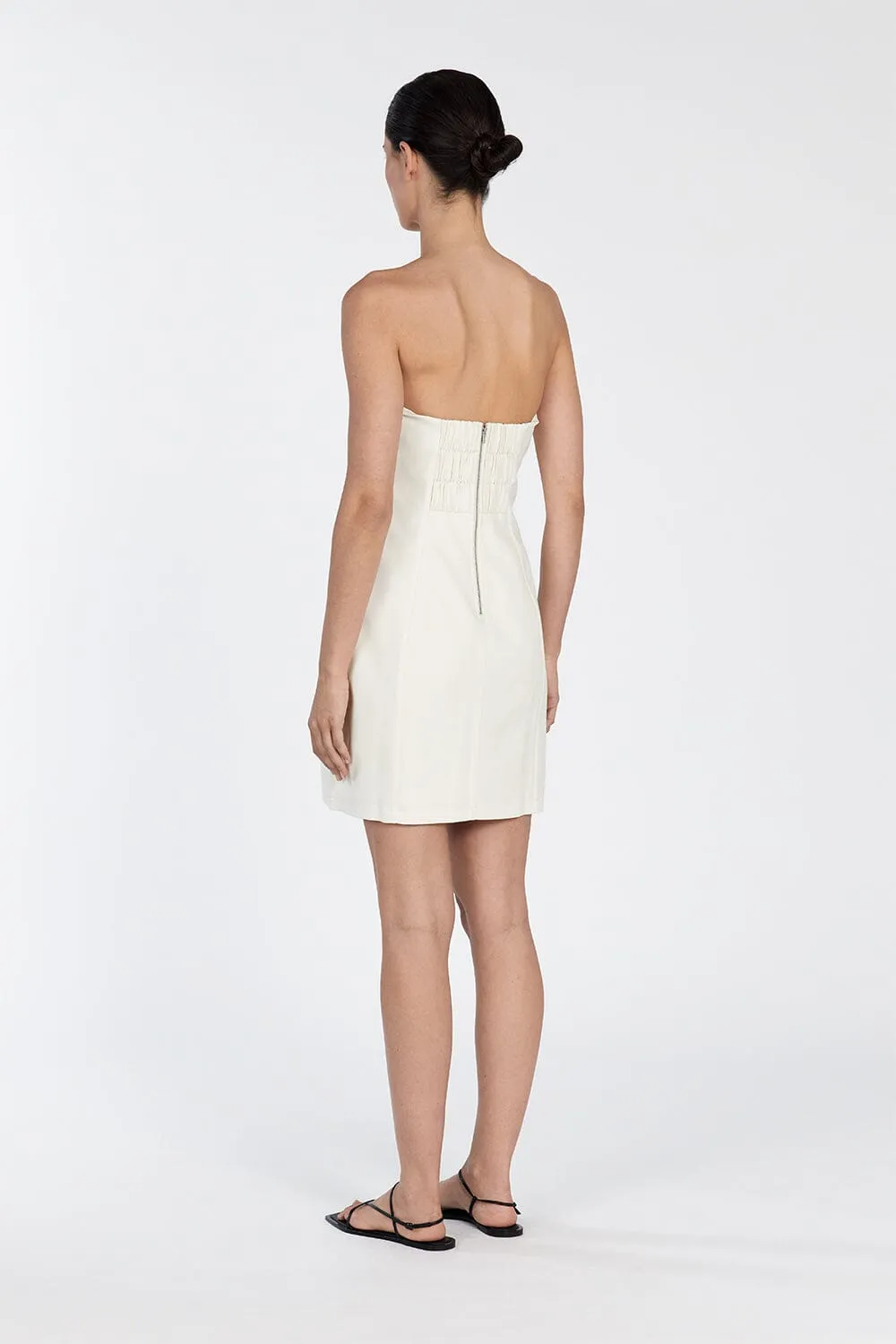 FRANCES CREAM STRAPLESS MINI DRESS