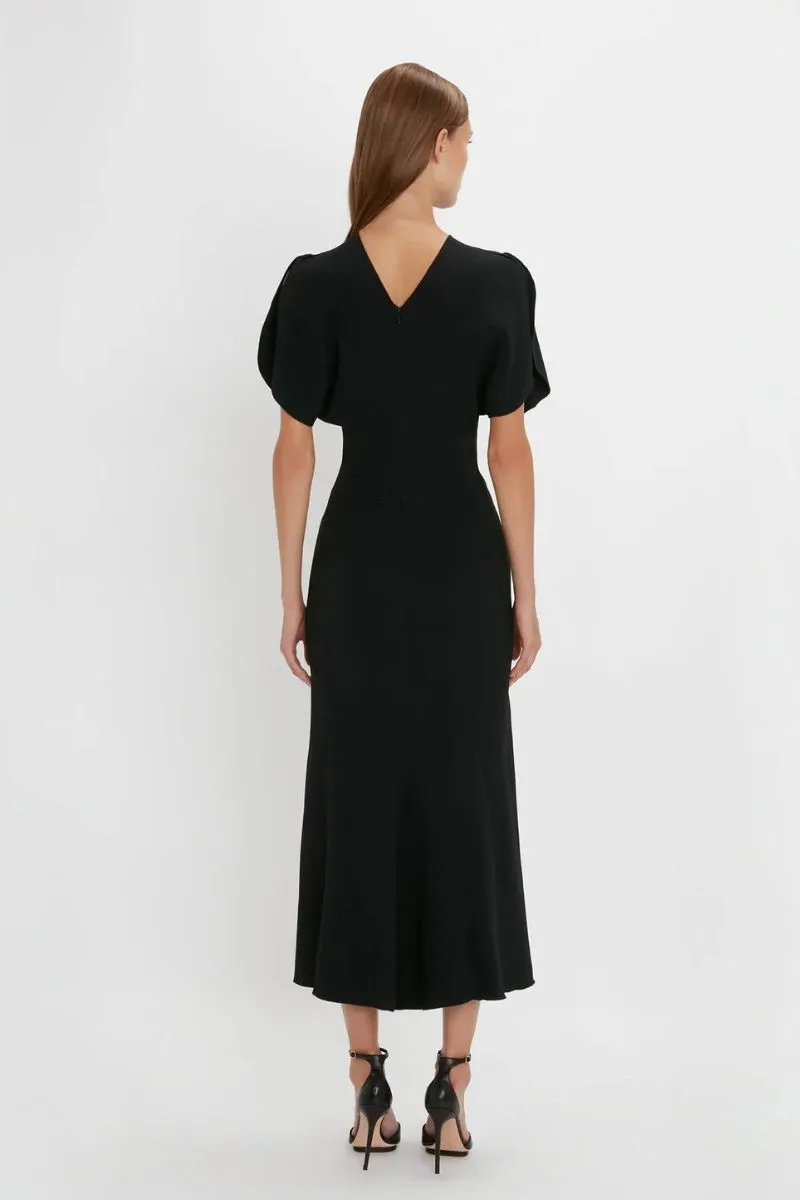 Gathered Waist Midi Dress