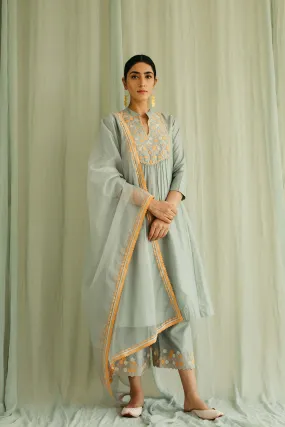 Geometric Applique Kurta Set