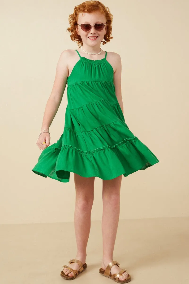 Girls Tiered Ruffle Cami Dress