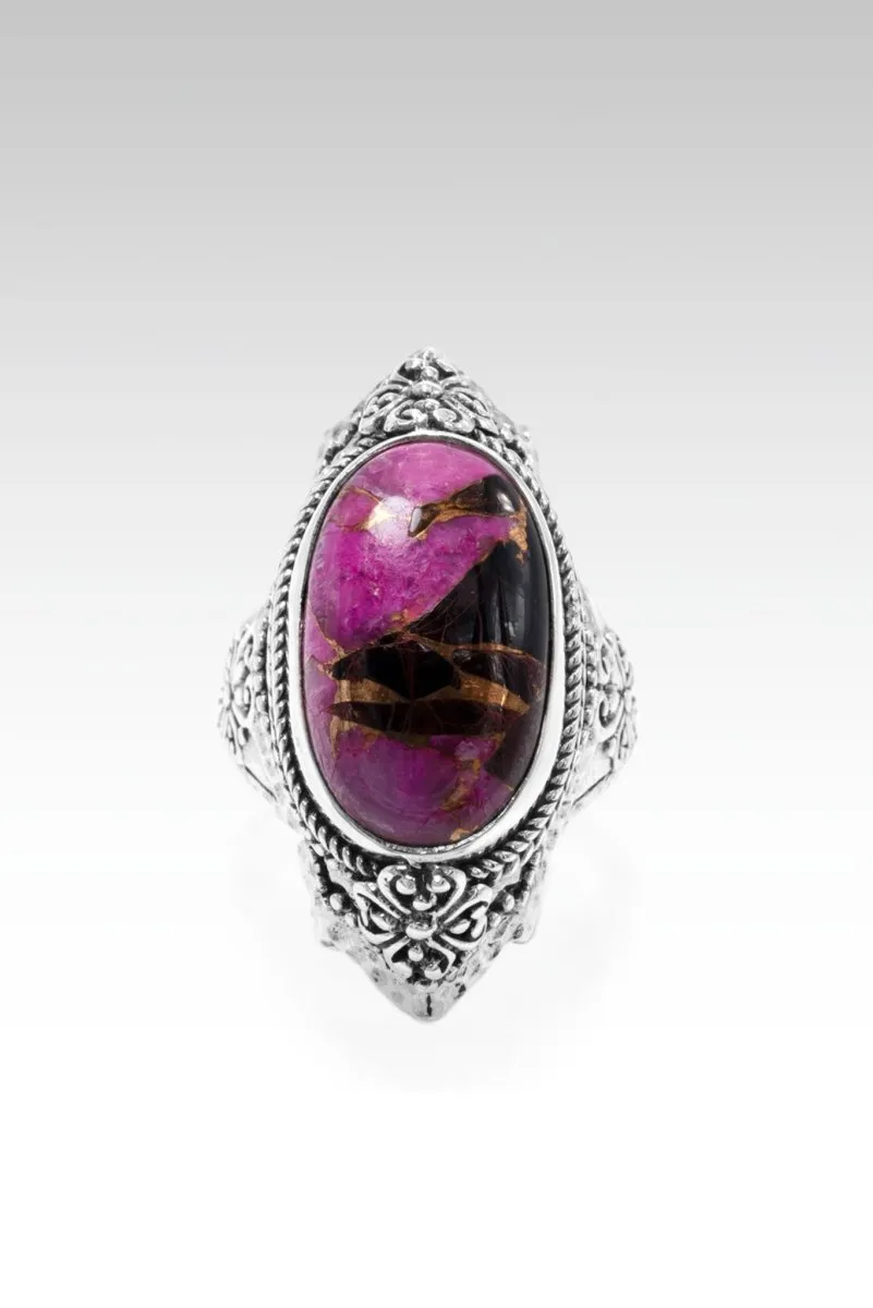 Grace Changes Everything Ring™ in Pink Calcite, Obsidian & Bronze