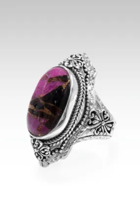 Grace Changes Everything Ring™ in Pink Calcite, Obsidian & Bronze