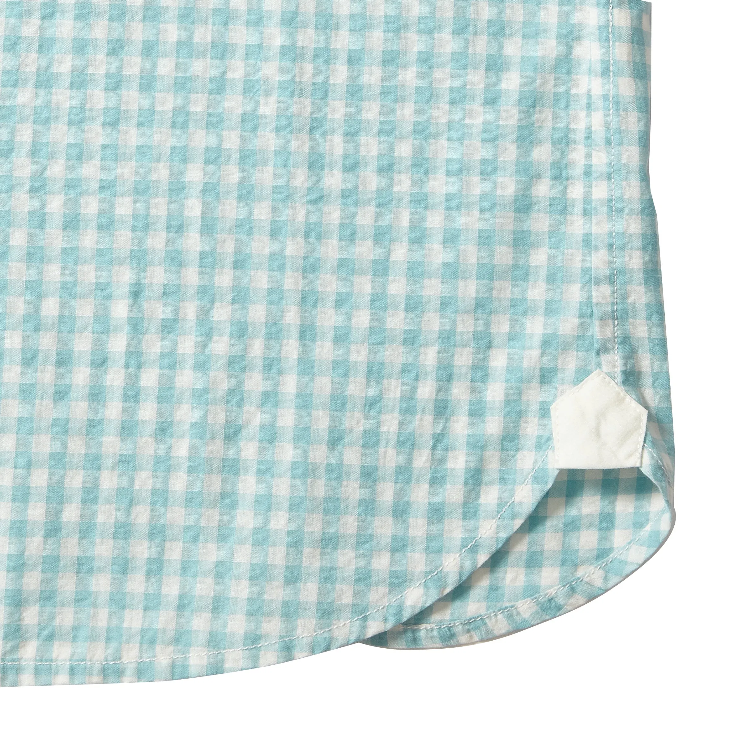 Grange Shadow Gingham Shirt- Seafoam (Final Sale)