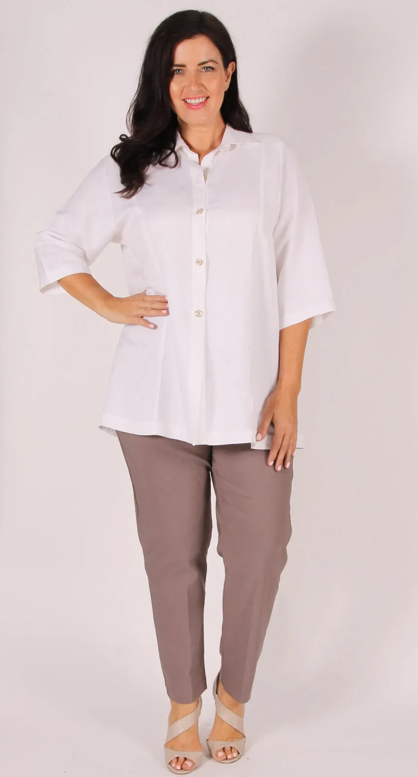 Hastings Linen Blend Blouse White