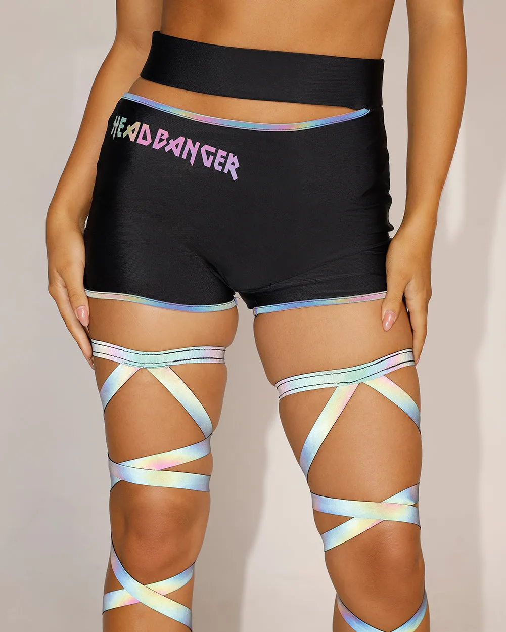 Headbanger BB Rainbow Reflective Shorts