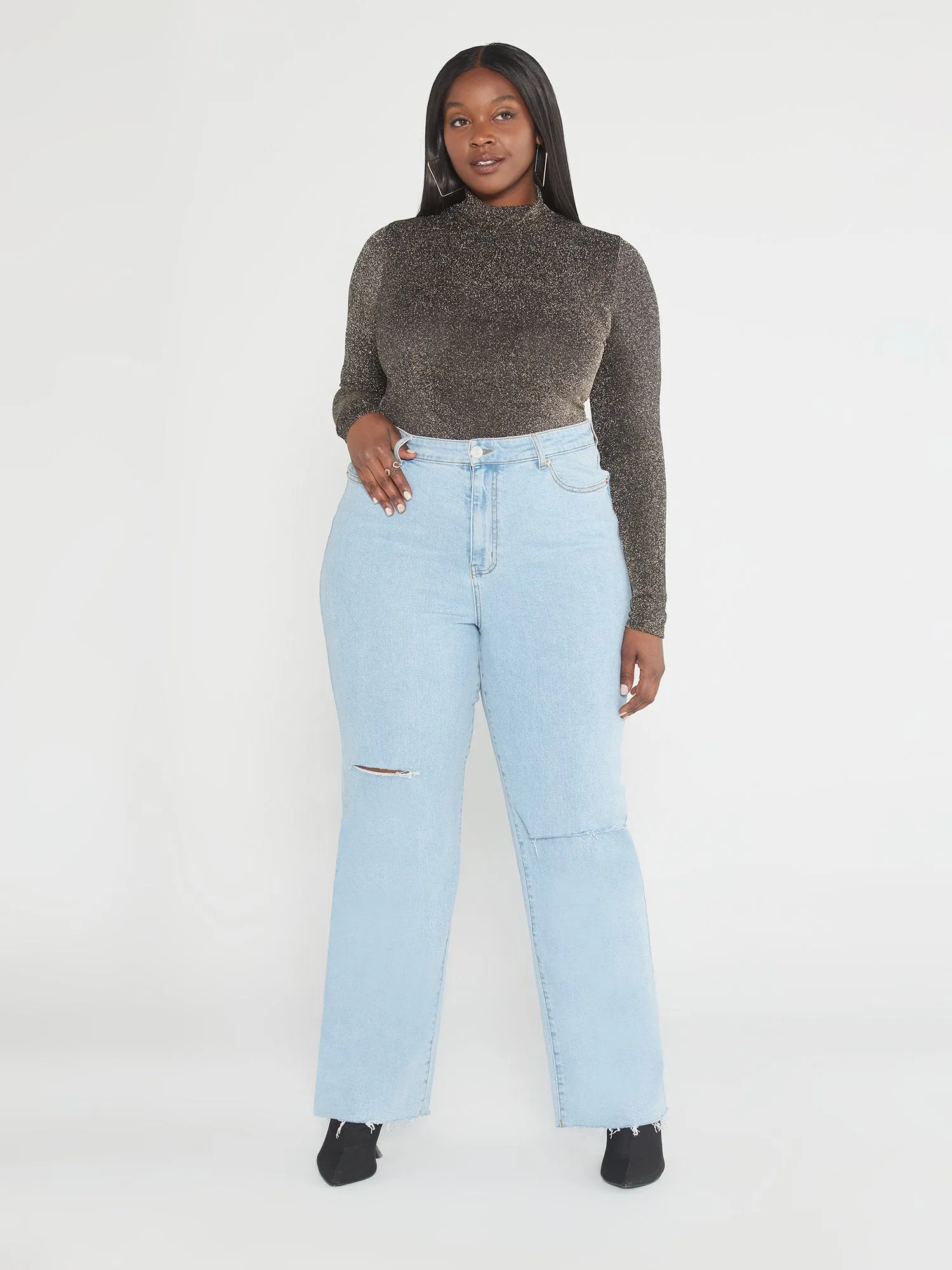 High Rise Y2K Straight Leg Jeans