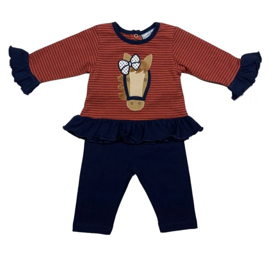 Horse Applique Boys Jogger Set